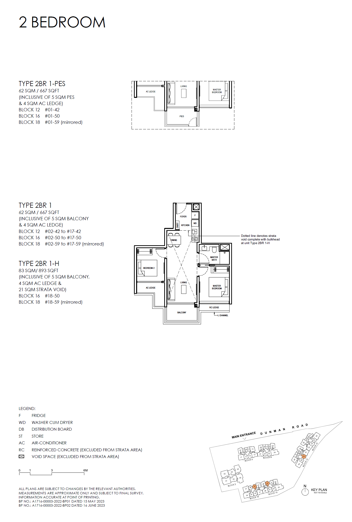 2BR 1-PES floor plan
